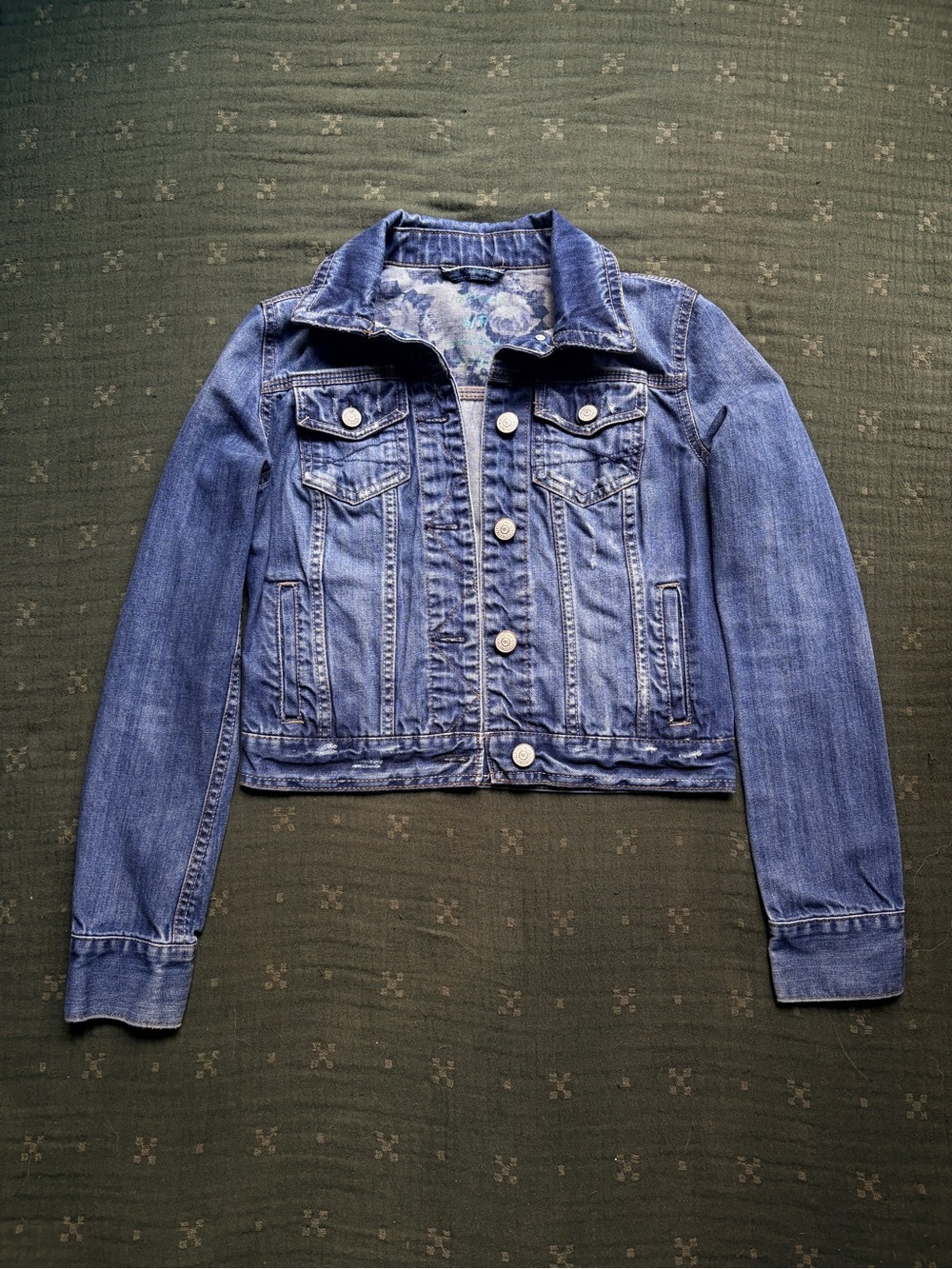 Aeropostale Cropped Blue Denim Jacket - Classic Jean Jacket